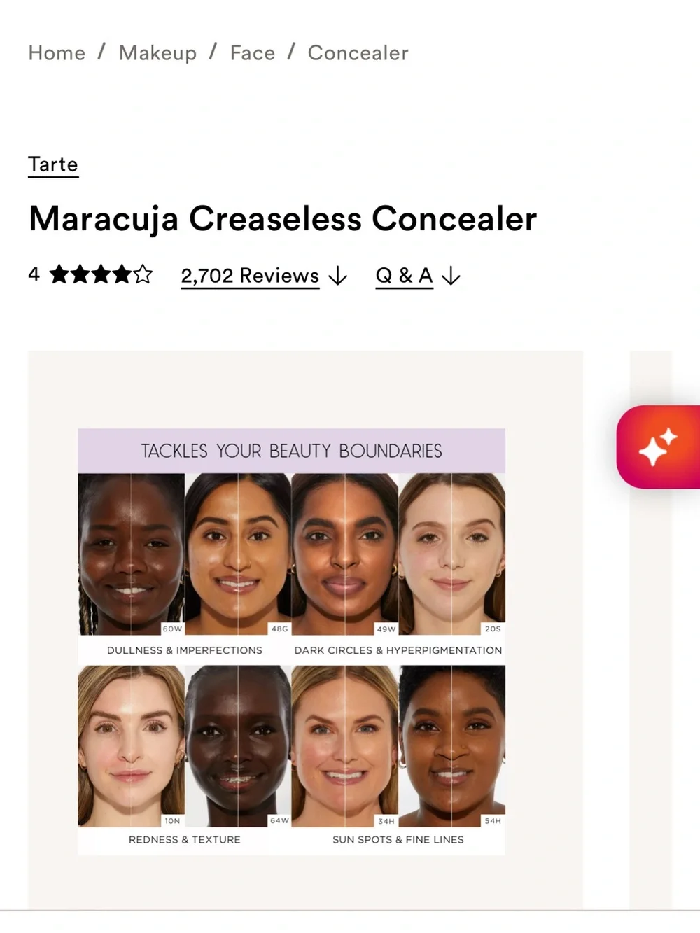 tarte lightweight concealer